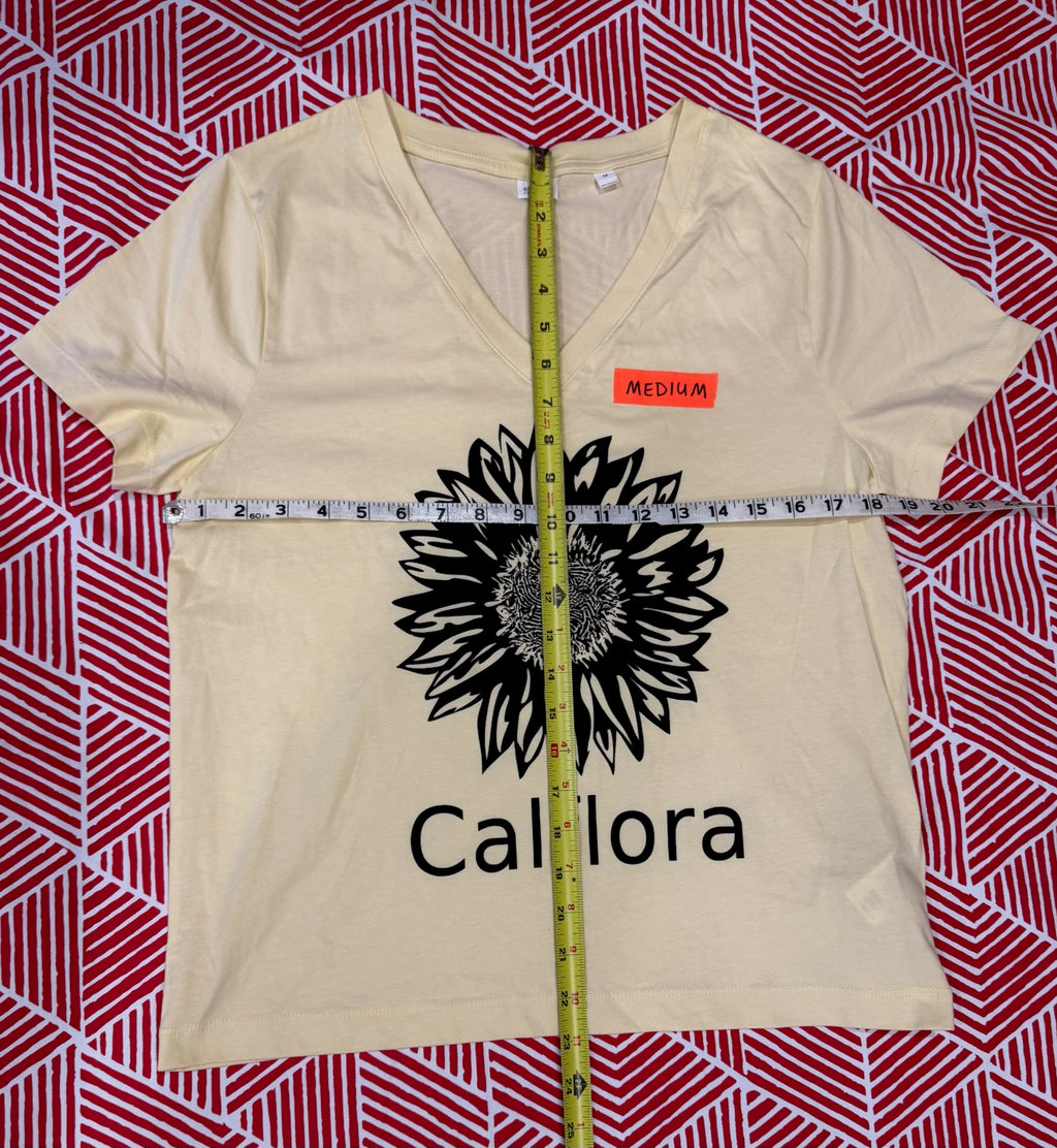 Short sleeve t-shirt (butter, V-neck, women's cut)